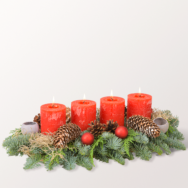 Adventsgesteck Wintermärchen (32 x 12 cm)