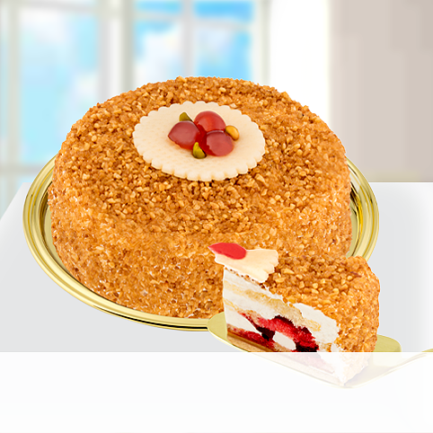 Dessert-Haselnusskrokant-Torte