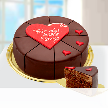Dessert-Sachertorte "Für die beste Mama" Dessert-Sachertorte "Für die beste Mama"