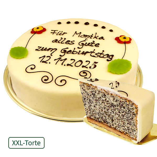 Große Konditorei-Mohntorte