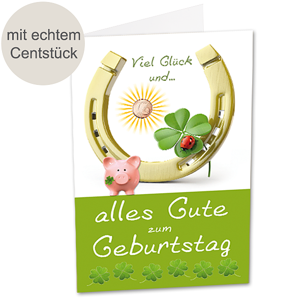 Motivkarte „Viel Glück zum Geburtstag“