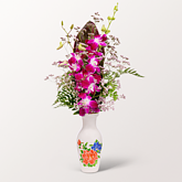 Asiatische Orchidee mit Vase