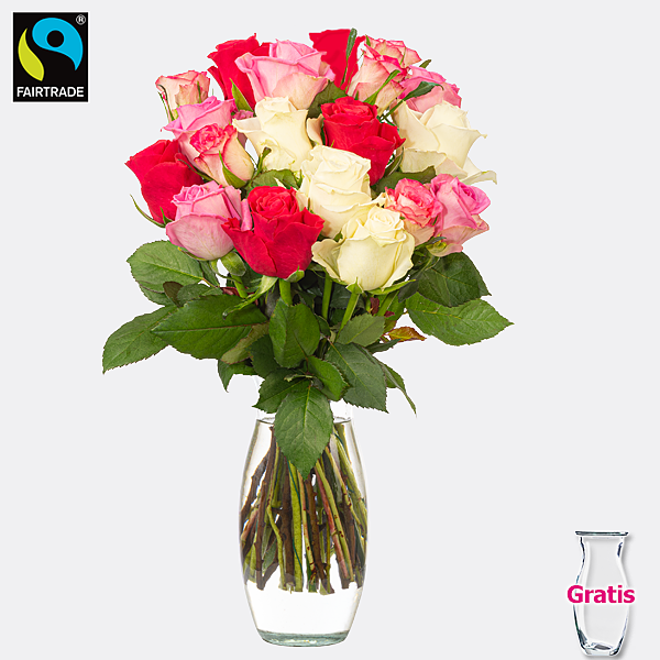 Rosenbund Rosenkuss mit Vase
