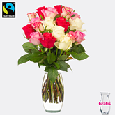Rosenbund Rosenkuss mit Vase