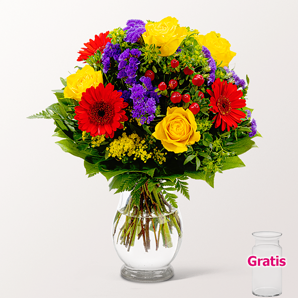 Blumenstrauß Blütentraum mit Vase