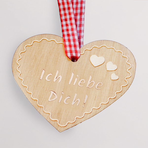 Holzanhänger „Ich liebe Dich!“