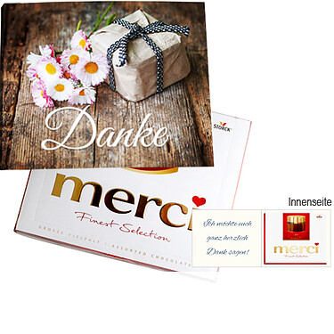 Persönliche Grußkarte mit Merci: Danke Persönliche Grußkarte mit Merci: Danke