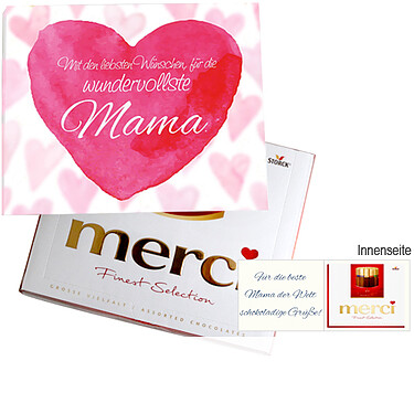 Persönliche Grußkarte mit Merci: Wundervollste Mama Persönliche Grußkarte mit Merci: Wundervollste Mama