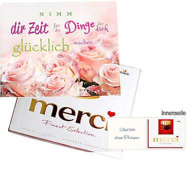 Persönliche Grußkarte mit Merci: Nimm dir Zeit... Persönliche Grußkarte mit Merci: Nimm dir Zeit...