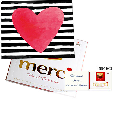 Persönliche Grußkarte mit Merci: Alles Liebe zum Valentinstag Persönliche Grußkarte mit Merci: Alles Liebe zum Valentinstag