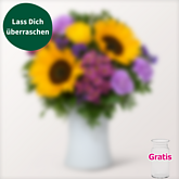 Überraschungs-Strauß mit Vase