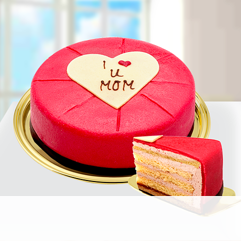 Dessert-Waldhimbeertorte "I love u MOM"