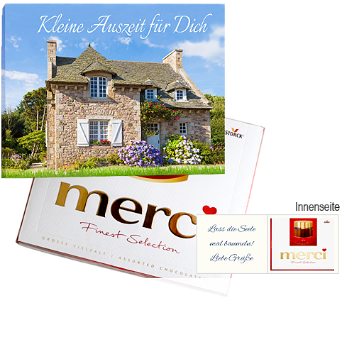 Grußkarte mit Merci