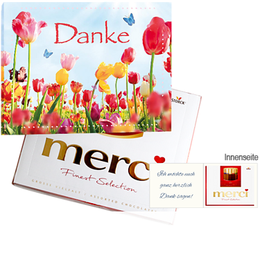 Persönliche Grußkarte mit Merci: Danke Persönliche Grußkarte mit Merci: Danke