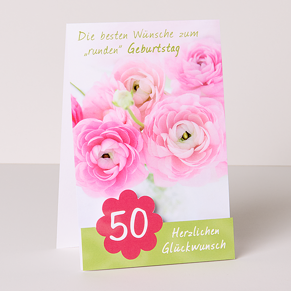 Jubiläumskarte zum 50. Geburtstag