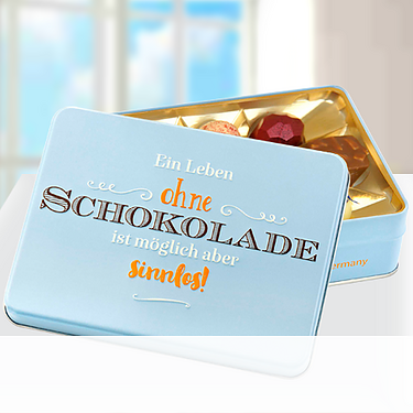 Präsentdose "Ein Leben ohne Schokolade..." Präsentdose "Ein Leben ohne Schokolade..."