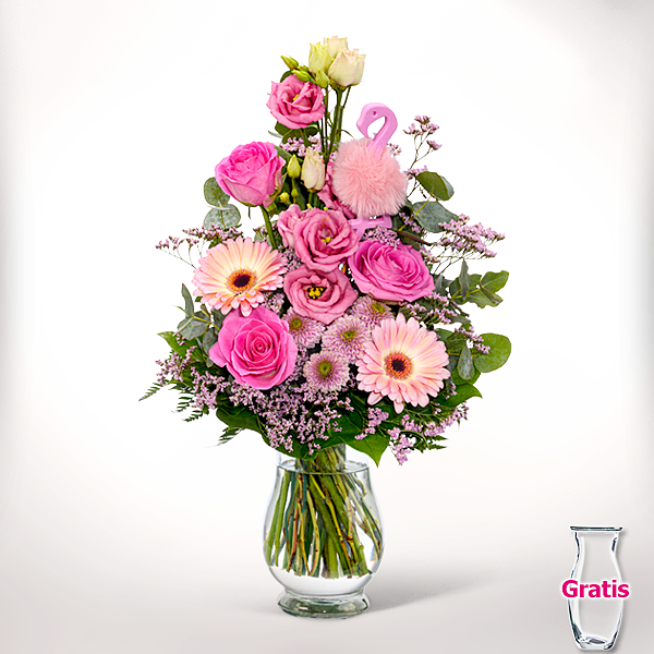 Blumenstrauß Paradiesglück mit Vase