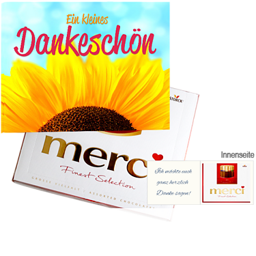 Persönliche Grußkarte mit Merci: Ein kleines Dankeschön Persönliche Grußkarte mit Merci: Ein kleines Dankeschön