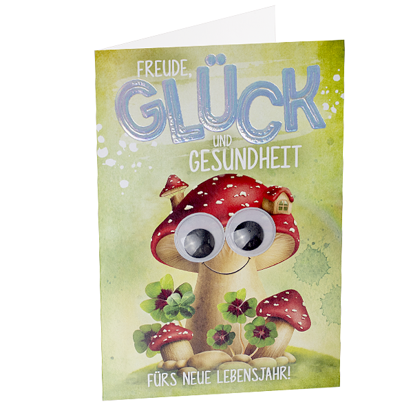 Motivkarte "Freude, Glück und Gesundheit fürs neue Lebensjahr"