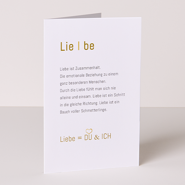 Motivkarte „Definition Liebe“