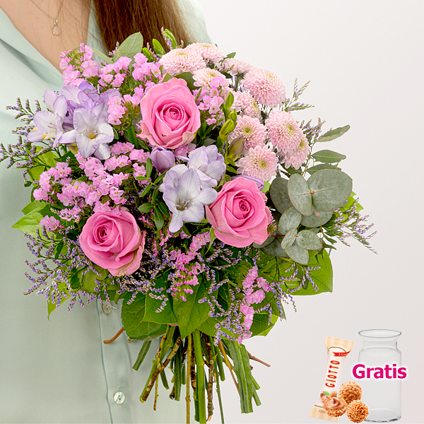 Blumenstrauß Blumenkuss mit Vase