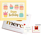 Persönliche Grußkarte mit Merci: Happy Birthday