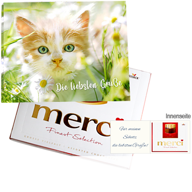 Persönliche Grußkarte mit Merci: Die liebsten Grüße Persönliche Grußkarte mit Merci: Die liebsten Grüße