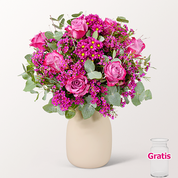 Blumenstrauß Blütenschönheit mit Vase