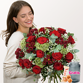 Premiumstrauß Träumerei mit Ferrero Giotto 3er