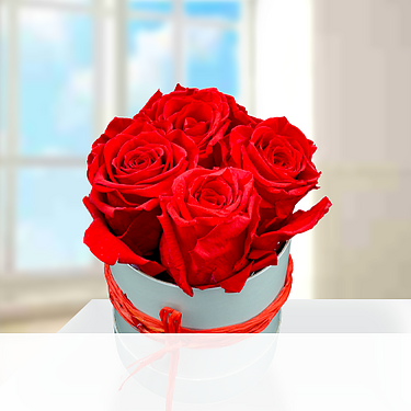 4 rote haltbare Rosen 4 rote haltbare Rosen