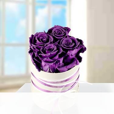 4 lila haltbare Rosen 4 lila haltbare Rosen