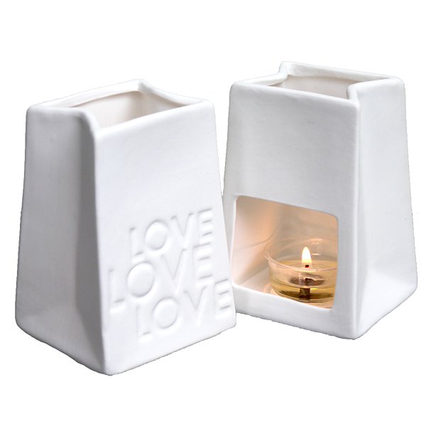 Porzellan Teelichthalter "Love"