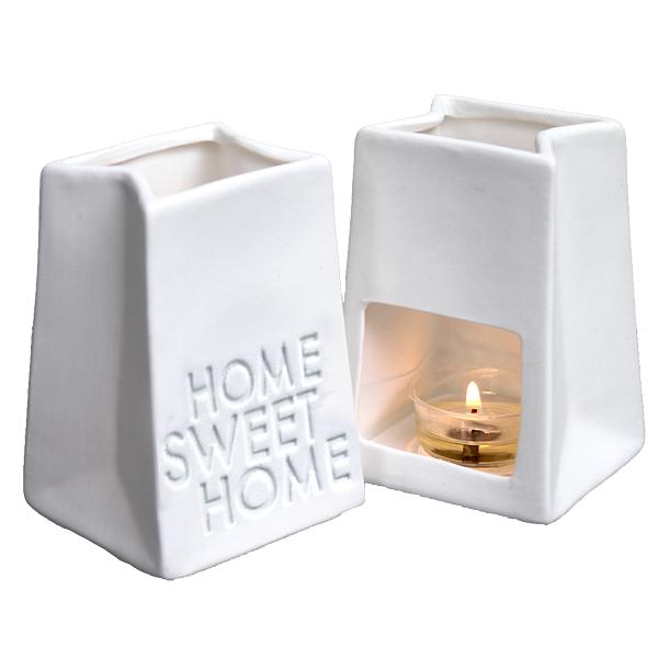 Porzellan Teelichthalter "Home sweet home"