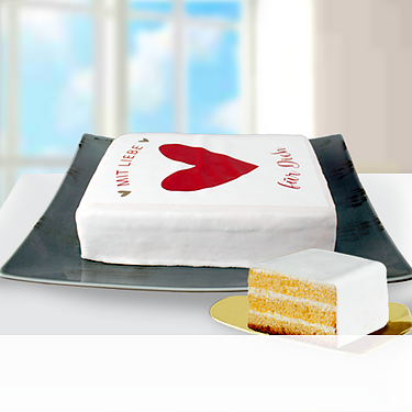 Biskuittorte "Mit Liebe für Dich" Biskuittorte "Mit Liebe für Dich"