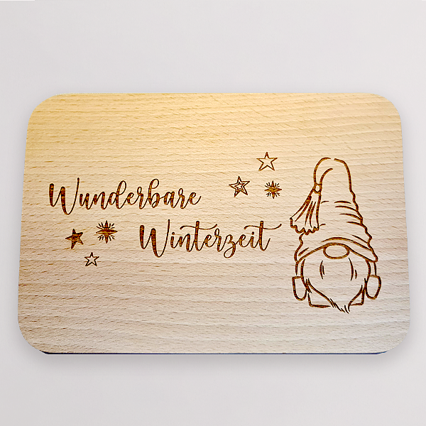 Frühstücksbrettchen „Wunderbare Winterzeit“
