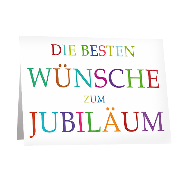 Grußkarte "Die besten Wünsche zum Jubiläum" Blumen online verschicken