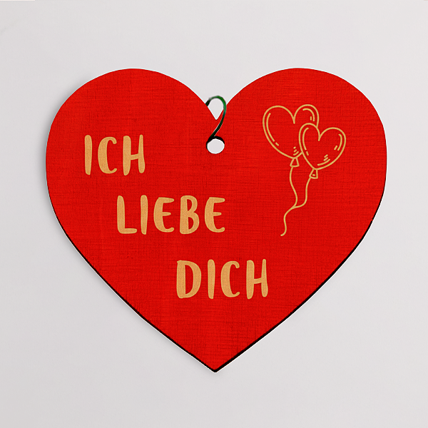 Holz Blumenstecker „Ich liebe dich“