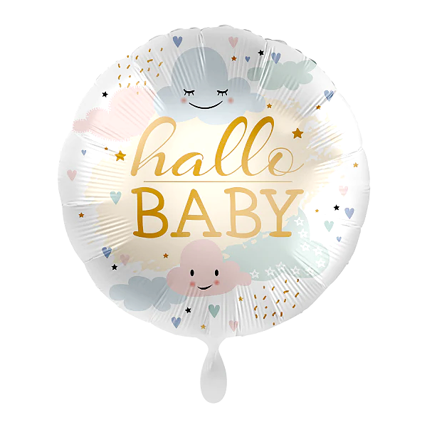 Heliumballon-Geschenk "Hallo Baby"