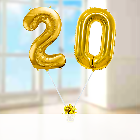 Heliumballon-Geschenk XXL-Zahlen