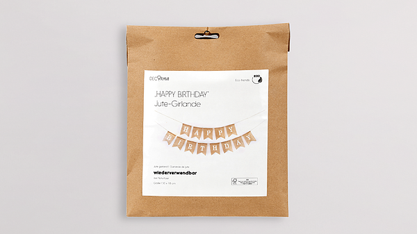 Jute Girlande "Happy Birthday"