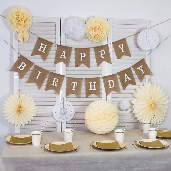 Jute Girlande "Happy Birthday"