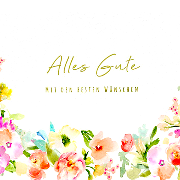 Motivkarte "Alles Gute mit den besten Wünschen"
