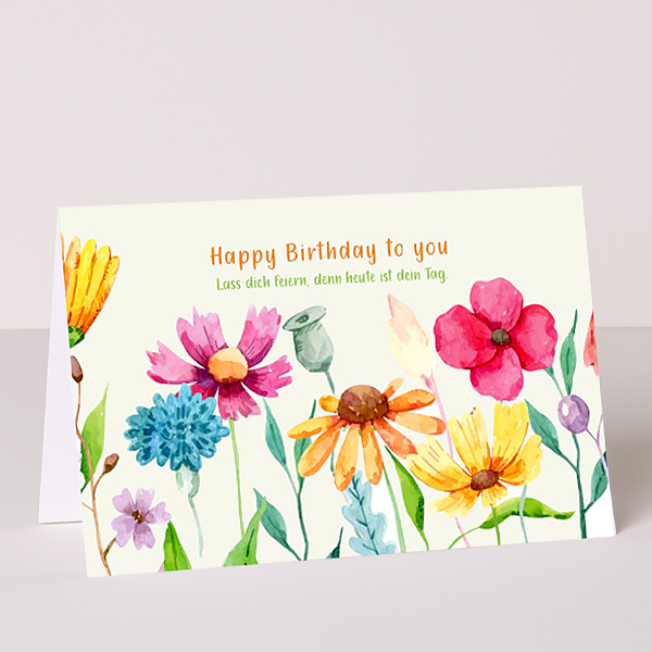 Motivkarte "Happy Birthday to You"