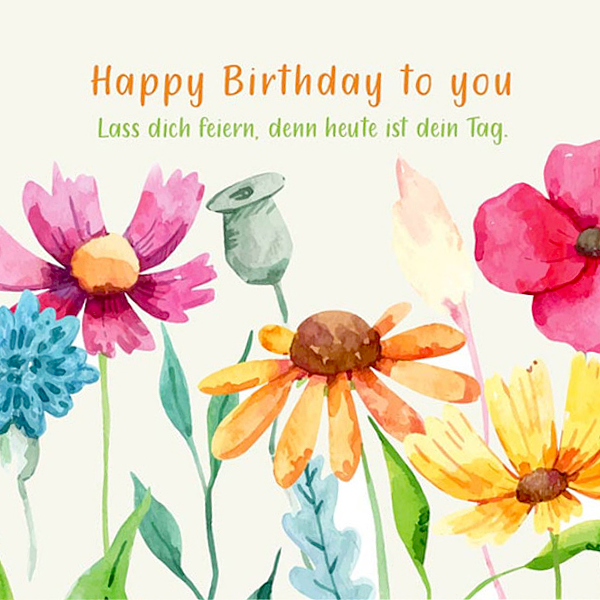 Motivkarte "Happy Birthday to You"