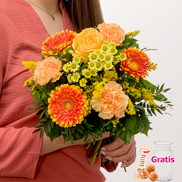 Blumenstrauß Frühlingsmelodie mit Vase