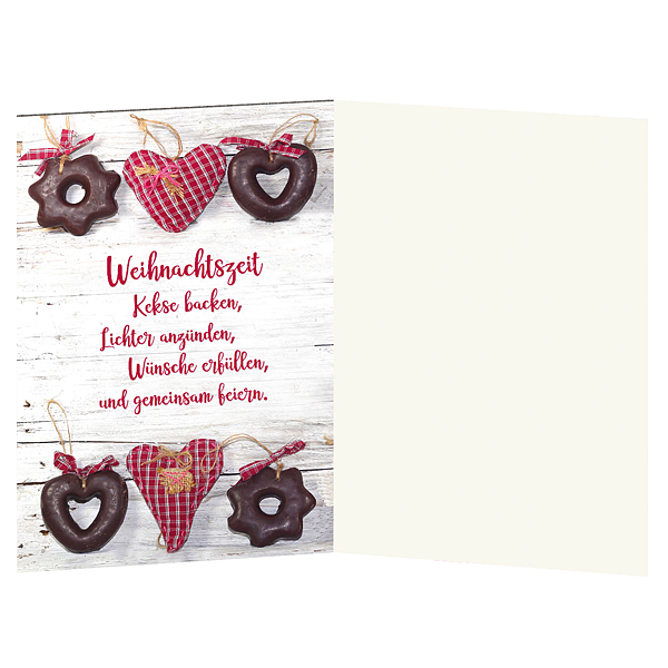 Motivkarte "Frohe Weihnachten" mit zusätzlichem Inneneindruck