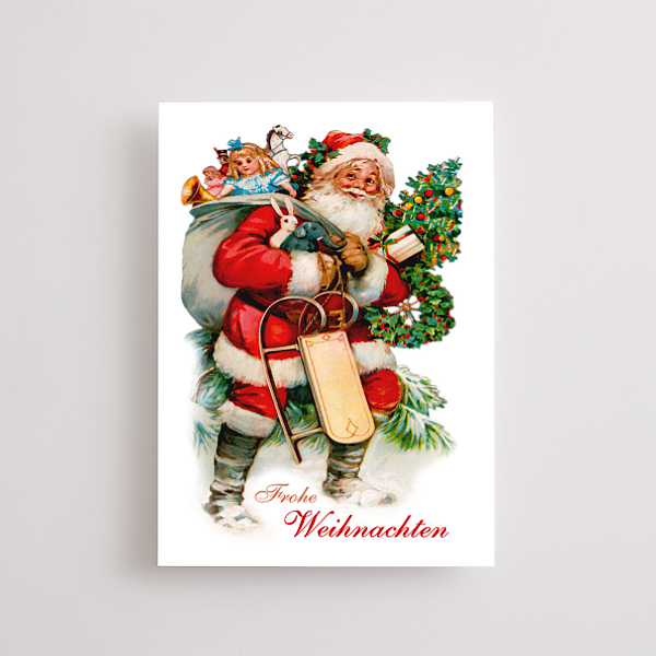 Motivkarte  Weihnachtsmann „Frohe Weihnachten“