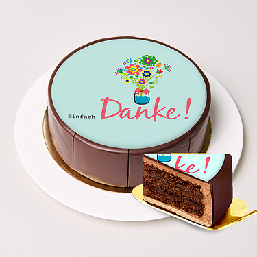 Dessert-Motiv-Torte „Danke“