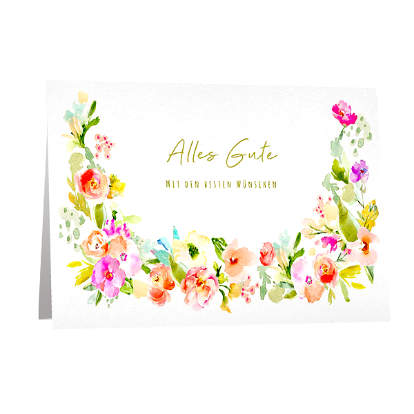Grußkarte mit den besten Wünschen