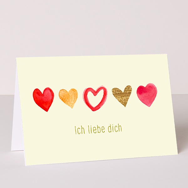 Grußkarte „Ich liebe dich“